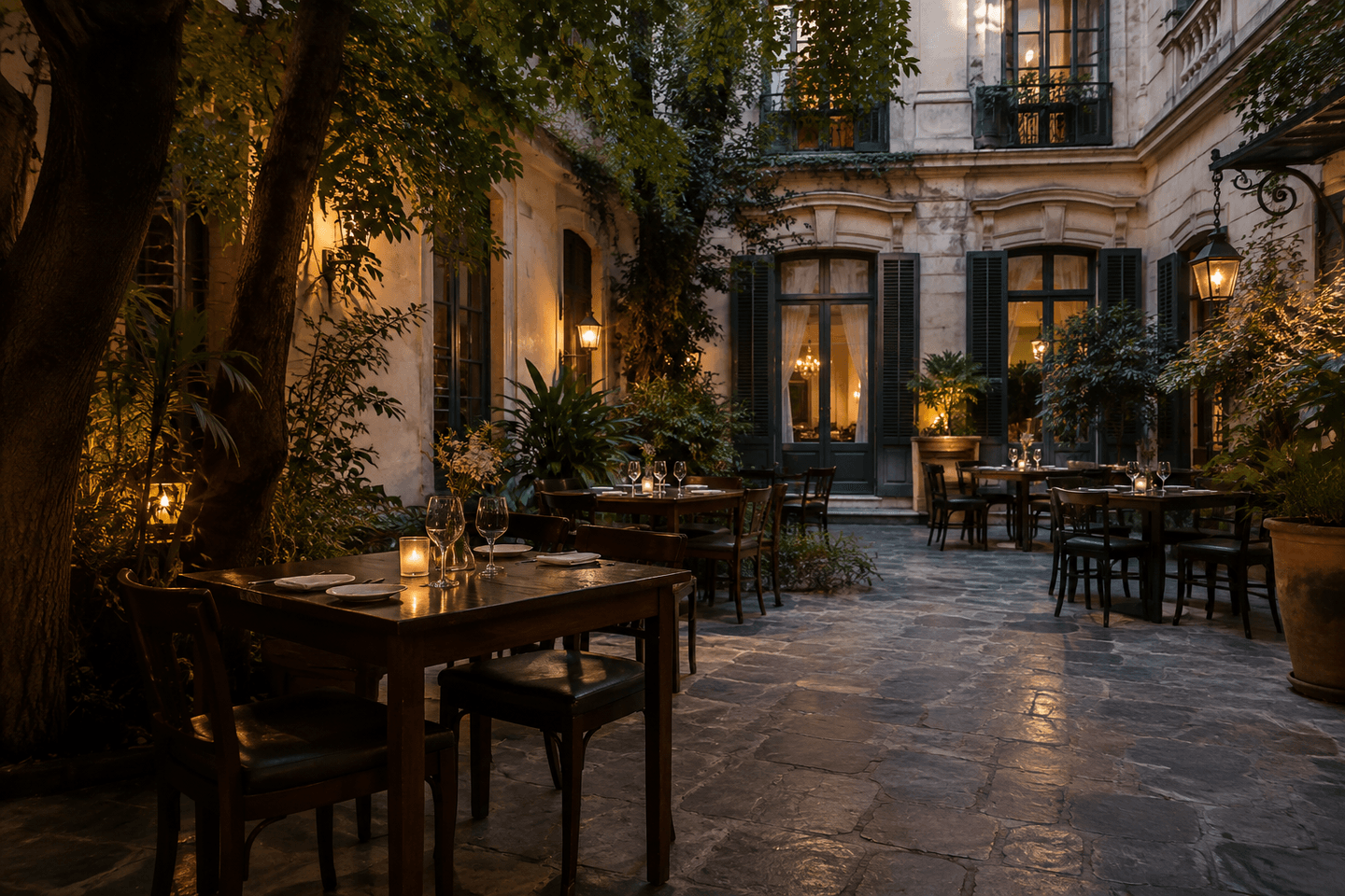 Private dinner setting in Buenos Aires